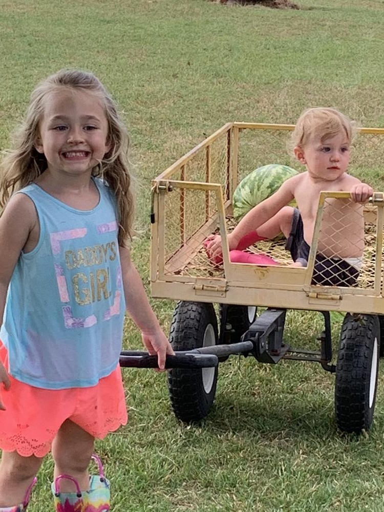 Grand babies being creative this summer. Nannie is having fun teaching them to read!